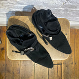 SANDRO BLACK SUEDE ANKLE BOOTS
