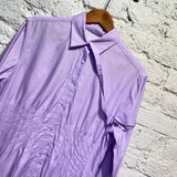 COPERNI LAVENDER COTTON SHIRT MINI DRESS