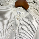 VICTORIA BECKHAM WHITE RUFFLE TRIMMED SHIRT