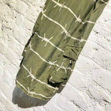 JUNYA WATANABE MAN GREEN SILK BARBWIRE CAMI TOP/MINI DRESS