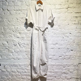 RACHEL COMEY ECRU DENIM BELTED JUMPSUIT