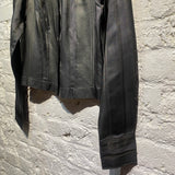 GUCCI TOM FORD ERA CHARCOAL STRIPE ACETATE/SILK SHIRT