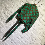 JEAN PAUL GAULTIER JUNIOR GREEN/BROWN TIE UP TOP