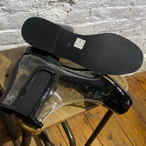 COMME DES GARÇONS BLACK/CLEAR PVC/LEATHER ANKLE BOOTS