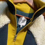 SEA DARK GREEN WOOL/FAUX FUR TRACK JACKET