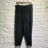 ISSEY MIYAKE HOMME PLISSE BLACK CROPPED TROUSERS
