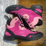 LOEWE PINK SUEDE HIKING BOOTS