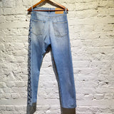 MARTINE ROSE SIDE CUT OUT BLUE WASHED JEANS