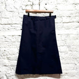 DEMNA GVASALIA VETEMENTS NAVY COTTON SKIRT ULTRA STIFF POUR FEMME JUPES HIVER 2016