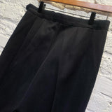 MARGIELA BLACK WOOL TROUSERS WITH GREY SIDE STRIPES AW20017