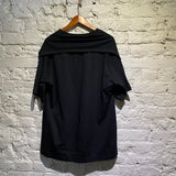 MARTINE ROSE DRAGON PRINT BLACK “DOUBLE” T-SHIRT