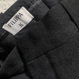 FILIPPA K BLACK WOOL PLEATED TROUSERS