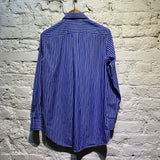 HOMME GIRLS BLUE/WHITE STRIPED SHIRT