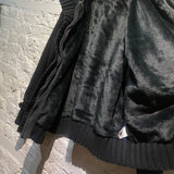 KATHERINE HAMNETT BLACK KNIT FAUX FUR LINED JACKET