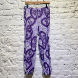 NEEDLES PURPLE PATTERN TOWELLING SWEATPANTS