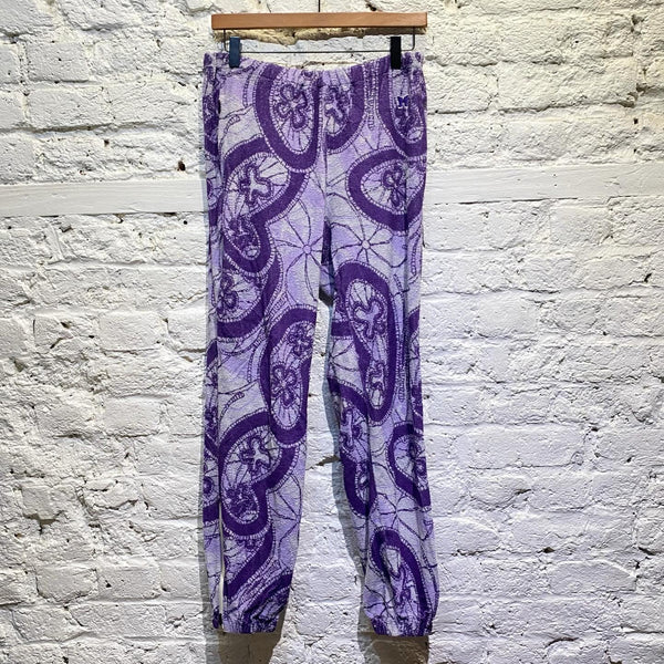 NEEDLES PURPLE PATTERN TOWELLING SWEATPANTS
