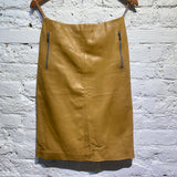 CELINE TAN LEATHER SKIRT