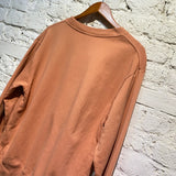 DRIES VAN NOTEN SALMON PINK COTTON JERSEY SWEATER