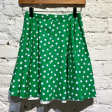 MIU MIU GREEN/WHITE POLKA DOT SKIRT