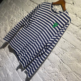 COMME DES GARÇONS PLAY NAVY/WHITE STRIPE L/S T-SHIRT