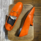 GUCCI ORANGE LOAFERS