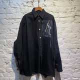 RAF SIMONS S/S19 BLACK DENIM OVERSIZE SHIRT