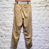 FOLK BEIGE COTTON/LINEN TROUSERS