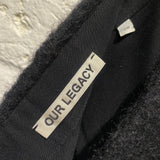 OUR LEGACY BLACK WOOL MINI SKIRT