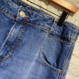 TELFAR BLUE JEANS WITH PANELLED SEAMS