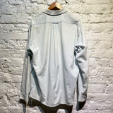 BERENA PALE BLUE QUARTER-ZIP COTTON SHIRT