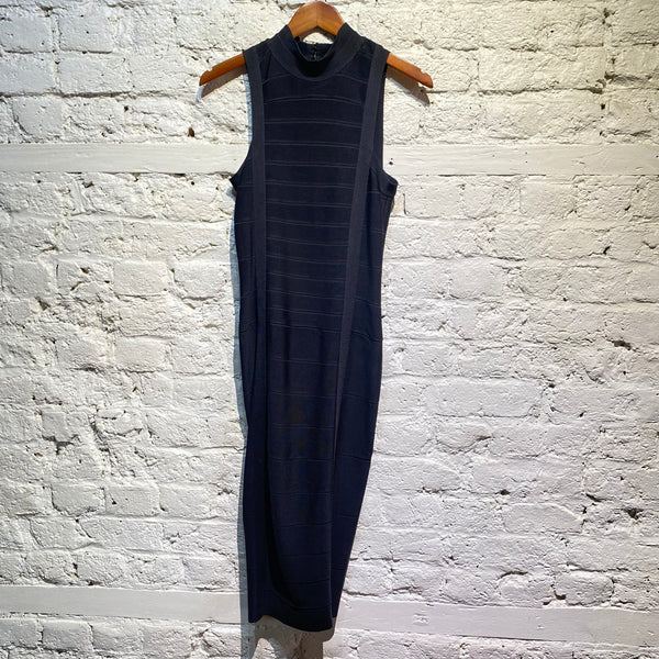 HERVE LEGER MIDNIGHT BODYCON DRESS