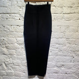 RICK OWENS BLACK STRETCH PENCIL SKIRT