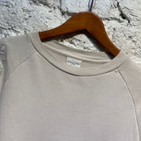 DRIES VAN NOTEN LIGHT GREY EMBROIDERED COTTON SWEATSHIRT
