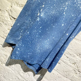 JUNYA WATANABE X CDG BLUE ACID WASH/DISTRESSED BLEACH T-SHIRT