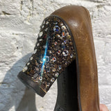 DRIES VAN NOTEN BROWN LEATHER COURT SHOES