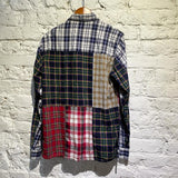 GOSHA RUBCHINSKIY CHECK PANEL SHIRT