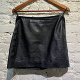 SÉZANE BLACK LEATHER MINI SKIRT