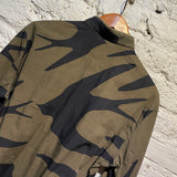 ALEXANDER MCQUEEN MCQ GREEN/BLACK SWALLOW SHIRT L/S