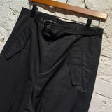 DION LEE BLACK BELTED TROUSERS