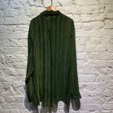 UNRAVEL PROJECT DECONSTRUCTED GREEN WAVY SHIRT