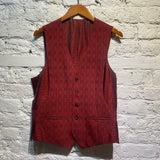 OZWALD BOATENG BLACK/RED WOVEN 3-PIECE SUIT
