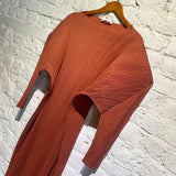 ADOLF DOMINGUEZ RUST CRINKLE DRESS