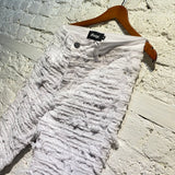 GUAPI RAW EDGE WHITE SKINNY JEANS