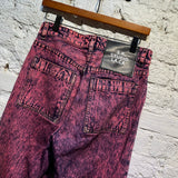 S.R. STUDIO PINK ACID WASH JEANS