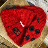 CHOPOVA LOWENA RED KNIT HAT