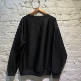MOSCHINO COUTURE!  BLACK EMBOSSED SWEATSHIRT