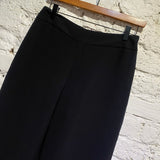 GIORGIO ARMANI BLACK SILK TROUSERS