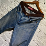 JUNYA WATANABE MAN X LEVIS EYE DENIM JEANS TARTAN TURN UPS