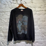 DRIES VAN NOTEN 70’s PRINT BLACK JERSEY SWEATER