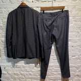 WOOYOUNGMI DARK GREY TAILORED 2 BUTTON SUIT
DOUBLE LAYERED COLLAR
